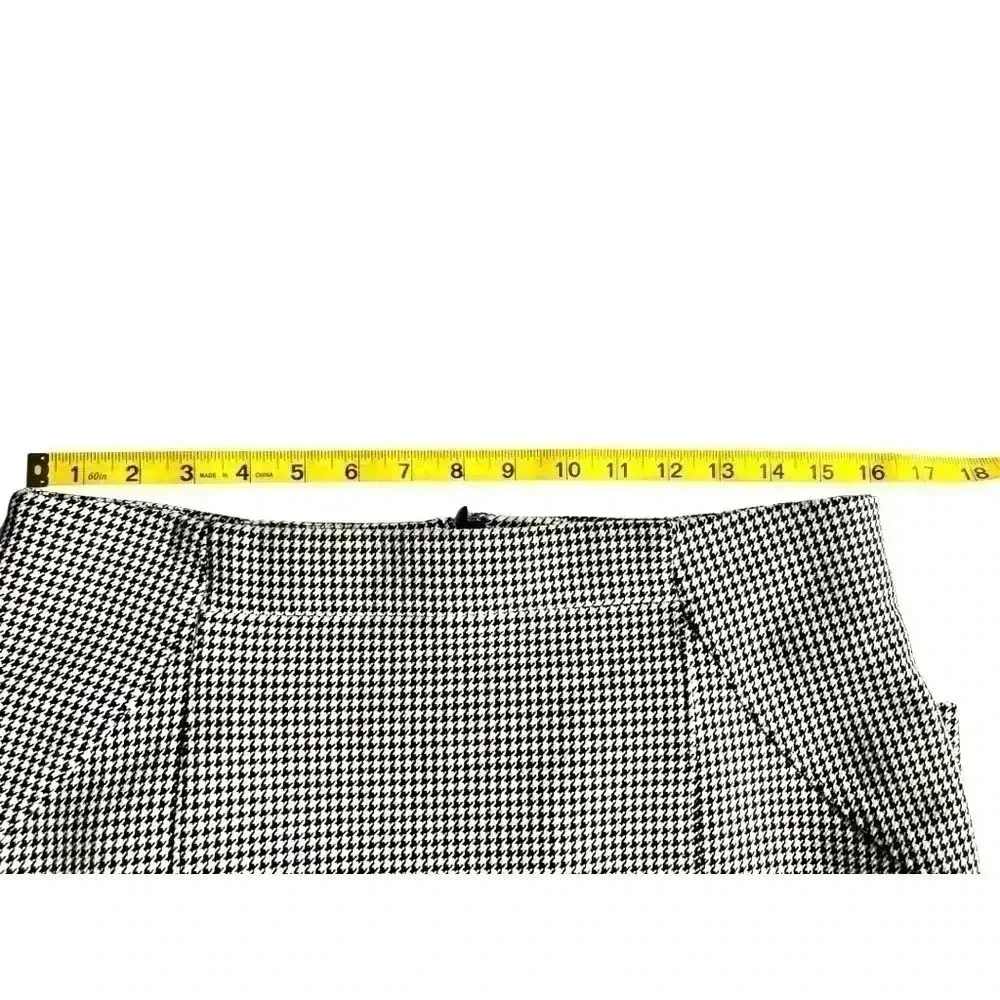 BANANA REPUBLIC HOUNDSTOOTH SKIRT•SIZE 10 PETITE•PREOWNED GREAT CONDITIO…